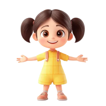 a little girl in a yellow dress