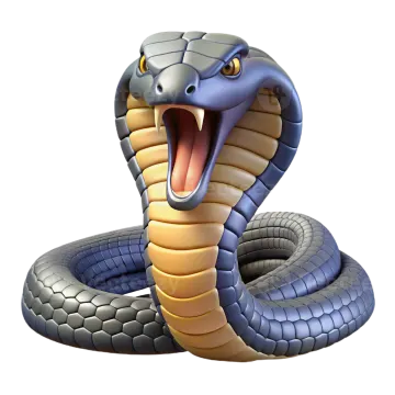 a cartoon snake with its mouth open