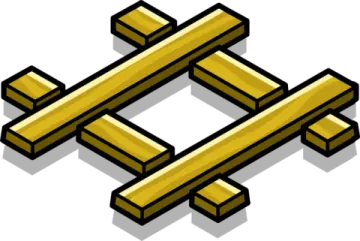 a pair of wooden crosses