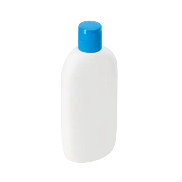 a white bottle with a blue cap