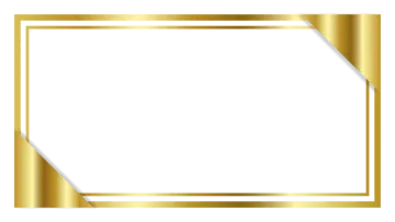 a gold frame with a white background
