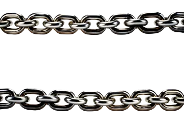 a black and white chain