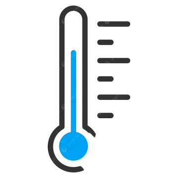 a thermometer icon on a white background