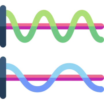 an image of two waves with different colors