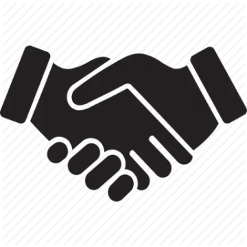 two hands shaking icon