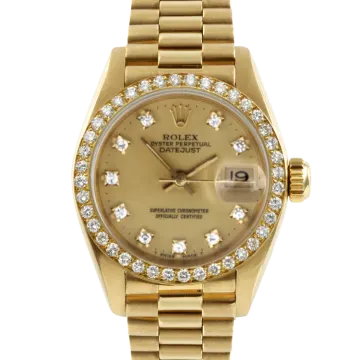 A role watch with diamonds and gold