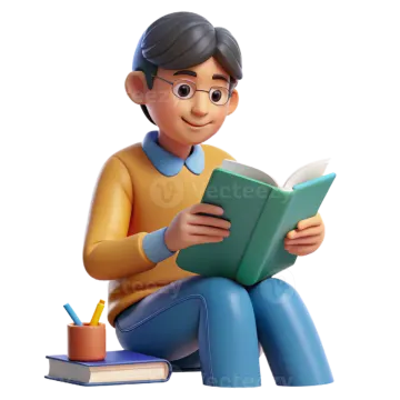a boy sitting on the floor reading a book