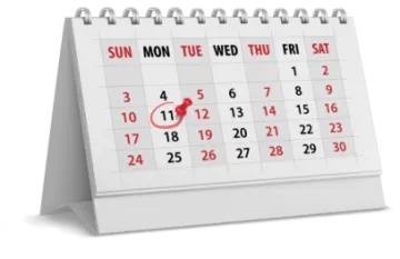 a calendar with the date on it