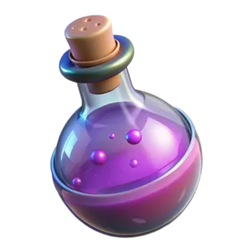 a bottle filled with purple liquid