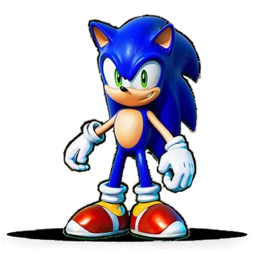 a drawing of sonic the hedge