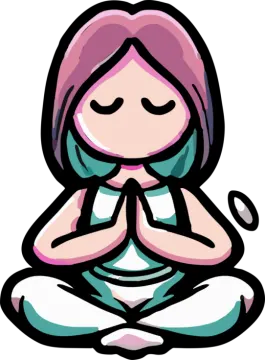 a woman sitting in a lotus position with her eyes closed