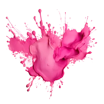 pink paint splashs on white background