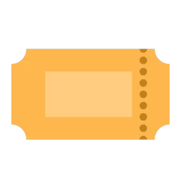 an image of a yellow cinema ticket