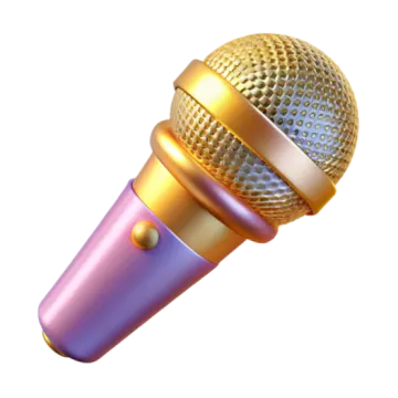 a microphone on a white background