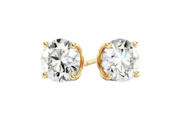 a pair of diamond stud earrings