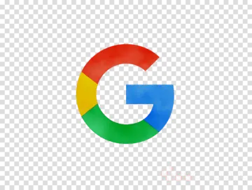 the google logo is shown on a transparent background