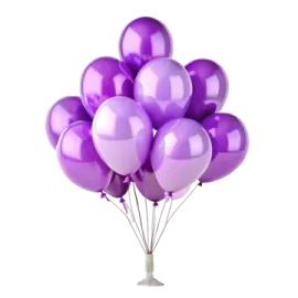 a bunch of balloons on a white background