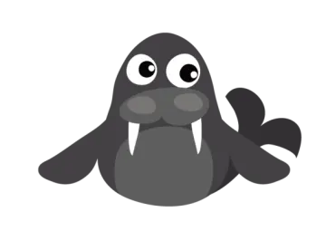 a black and white penguin with its mouth open
