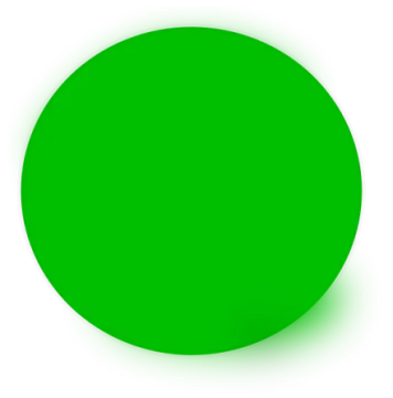 a green circle on a white background