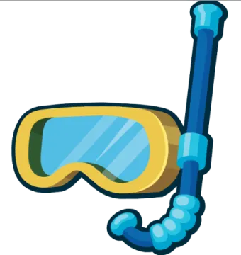 a pair of ski goggles on a white background