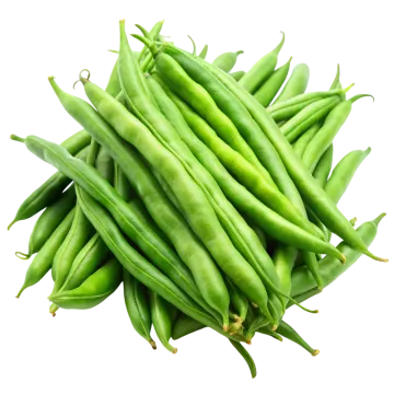 a pile of green beans