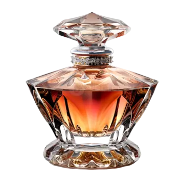 a bottle of perfume on a white background