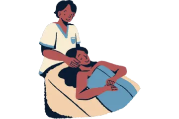 an image of a woman receiving a massage