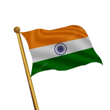 the indian flag on a white background