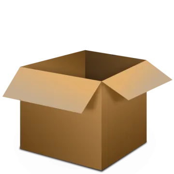 a cardboard box on a white background
