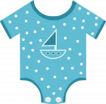 a baby bodysuit with a sail on it