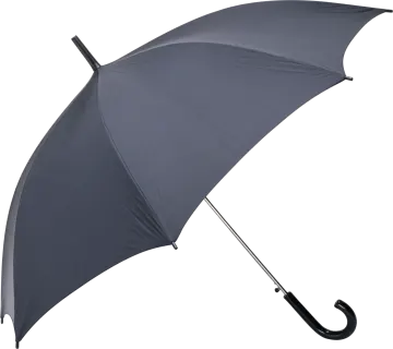 a black umbrella on a white background