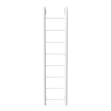 a white ladder that is leaning on the wall