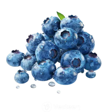 a pile of blueberries with water droplets