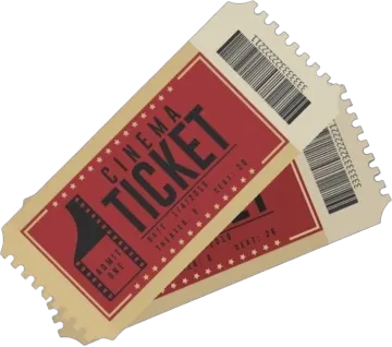 two tickets with the word ticket on them