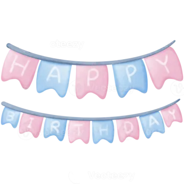 watercolor happy birthday bunting