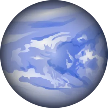 a blue planet with clouds on it