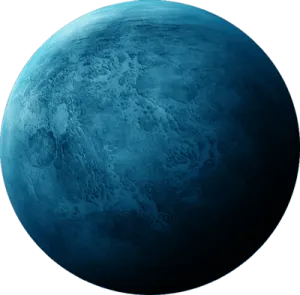 a blue planet with a white background
