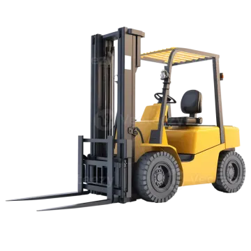 a fork lift truck on a white background