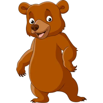 vector illustration of a brown bear on a white background