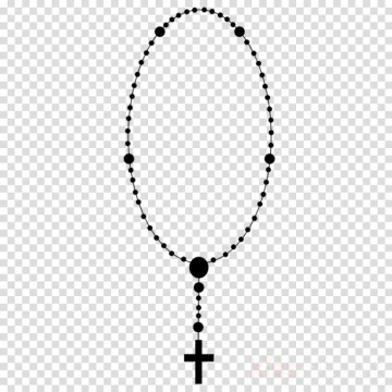 a rosary on a transparent background