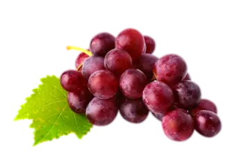 a bunch of grapes on a white background