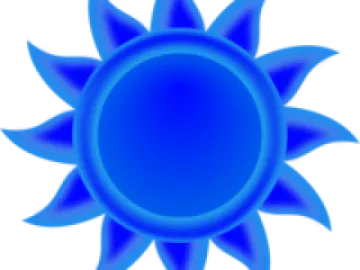 an image of a blue sun