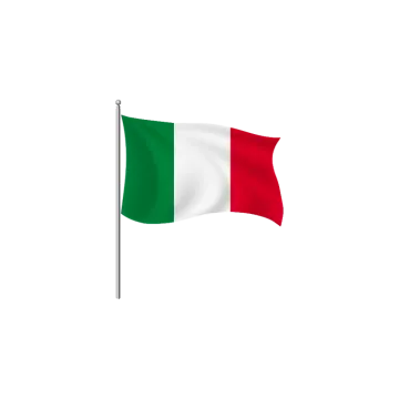the italian flag on a white background