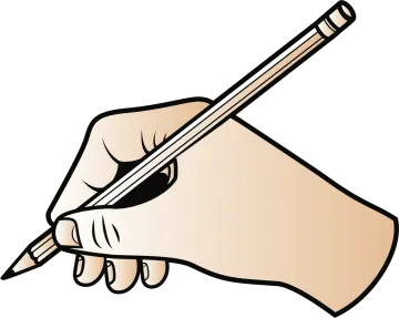 a hand holding a pencil