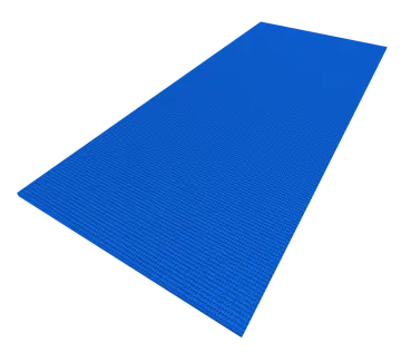 a blue mat mat with a white background
