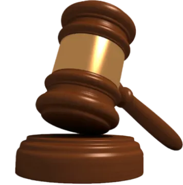 a wooden judge's gavette