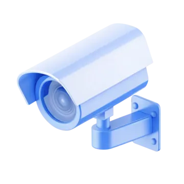 a security camera on a white background
