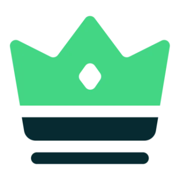 a green crown on a white background