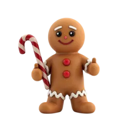 a ginger with a candy cane in his hand