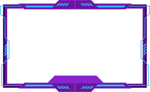a purple frame with blue lines around it